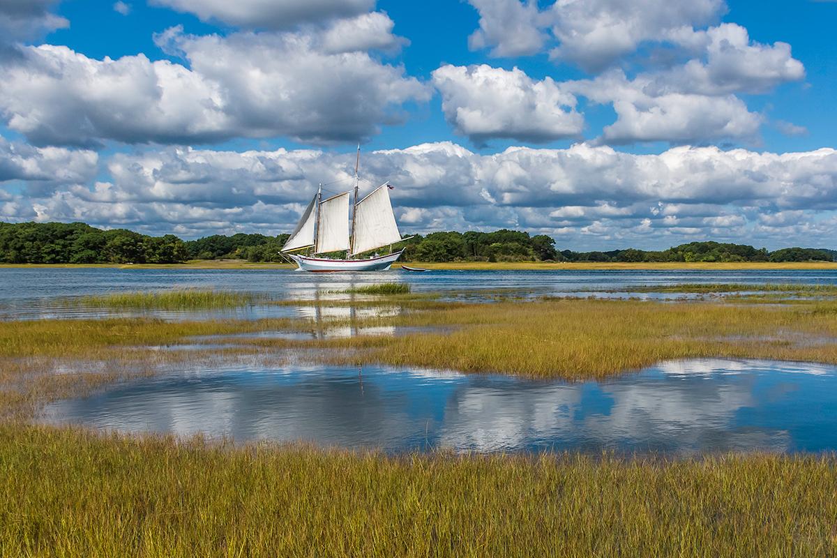 Schooner Ardelle Sailing on the Essex River | Photo: Mike Dyer